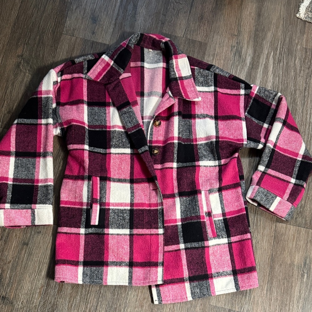 Plaid Women’s Flannel - Pink and Black